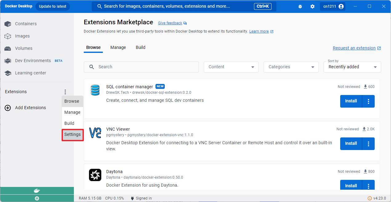 open-docker-desktop-setting